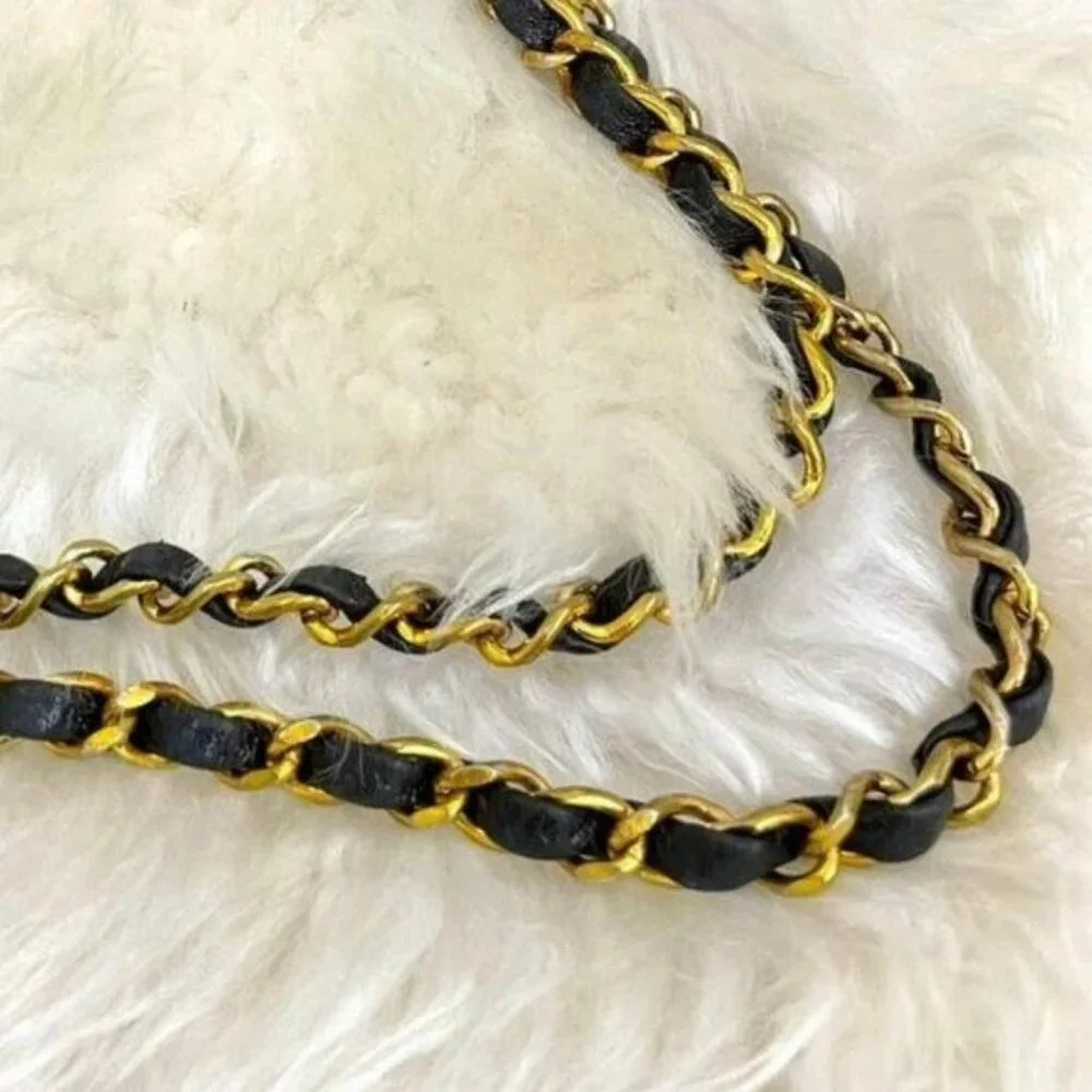 Authentic CHANEL CC Paris Limited Double Flap Bag Lambskin Matelasse Chain Black - Picture 13 of 14